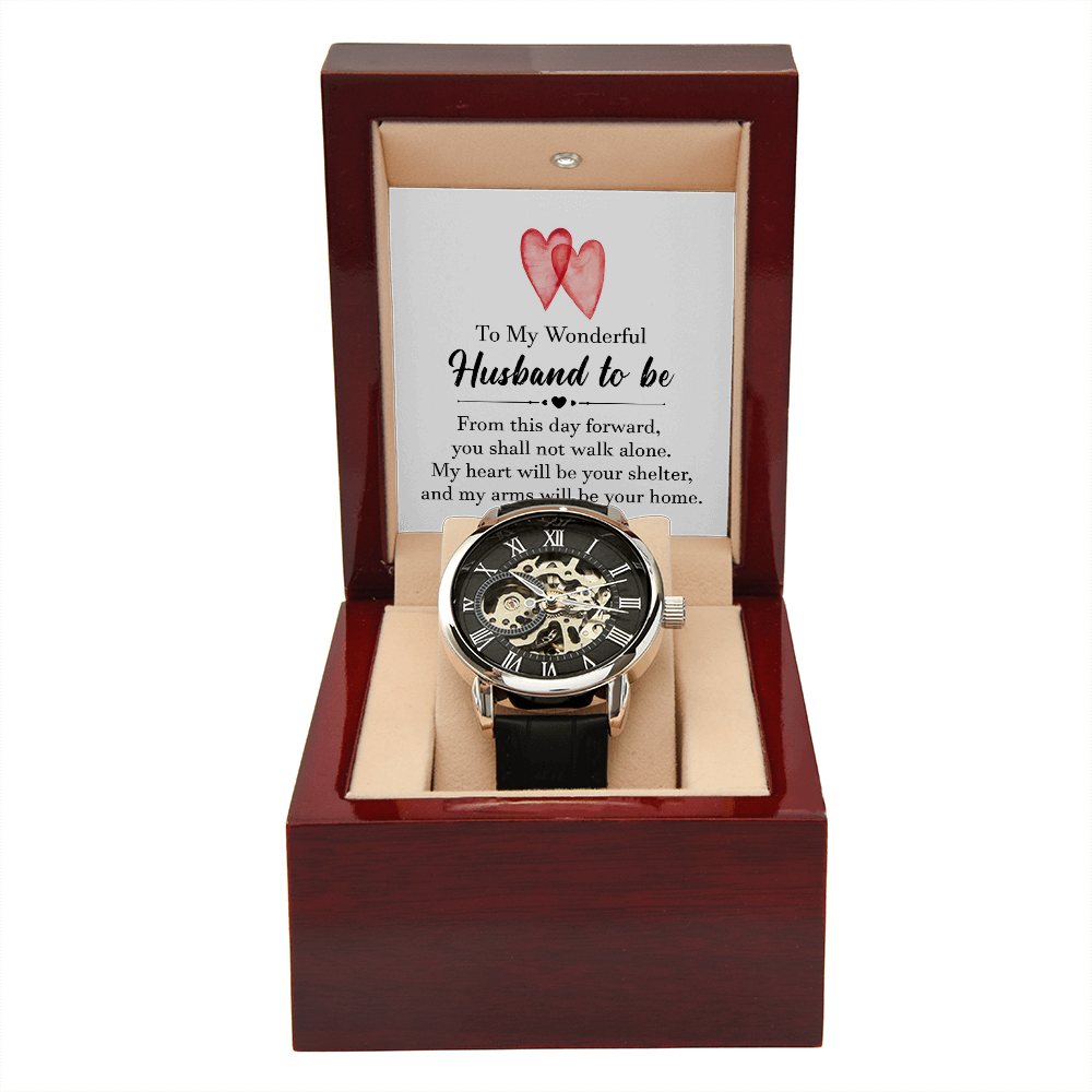 To My Husband-to-Be, Always by Your Side Openwork Watch