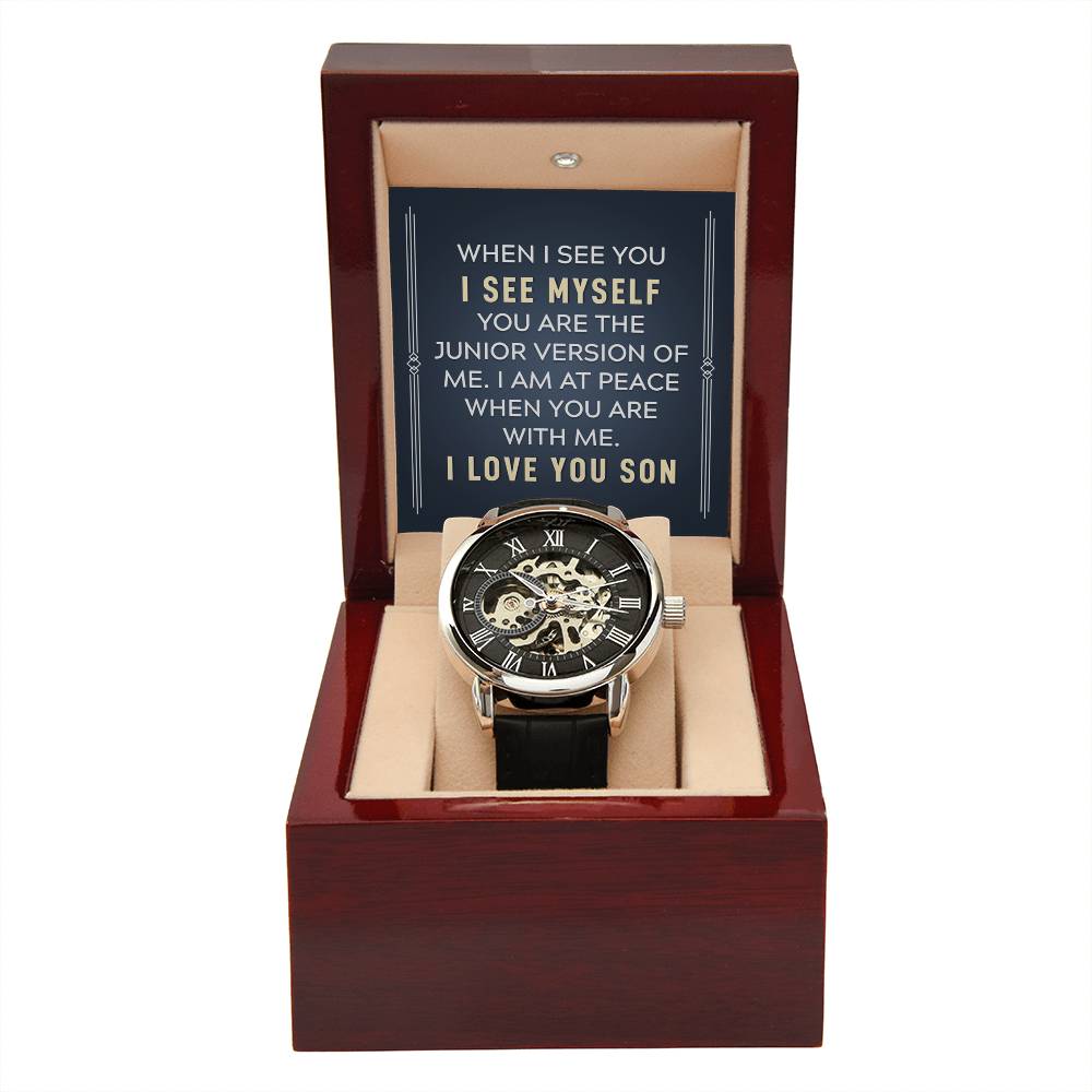 To My Son, When I See You I See Myself Openwork Watch