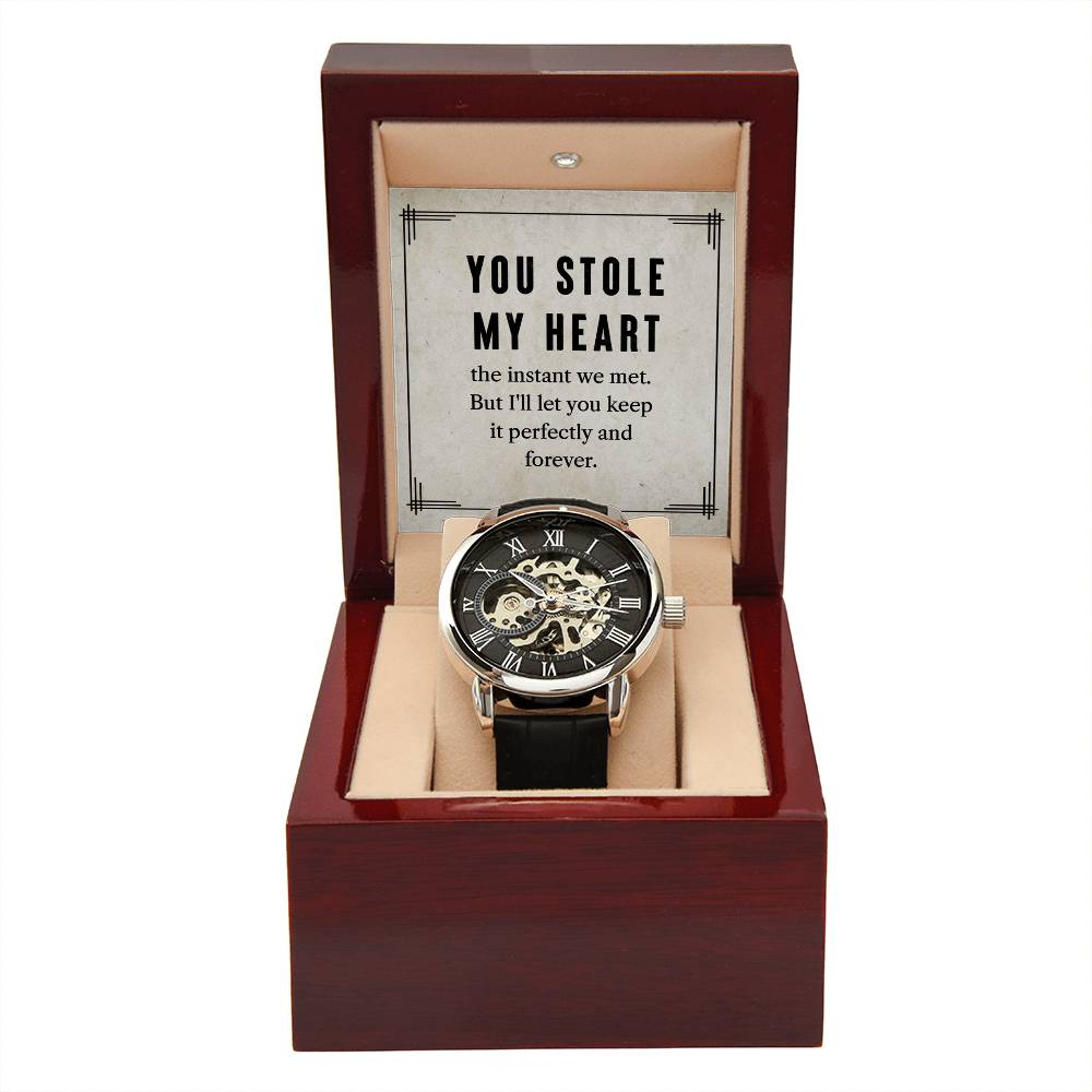 You Stole My Heart Openwork Watch