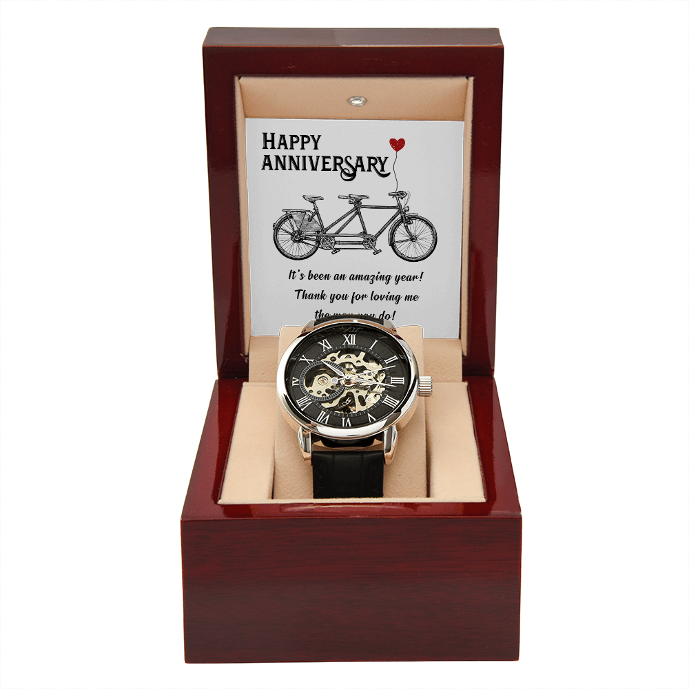 Happy Anniversary, My Bicycle Partner Openwork Watch