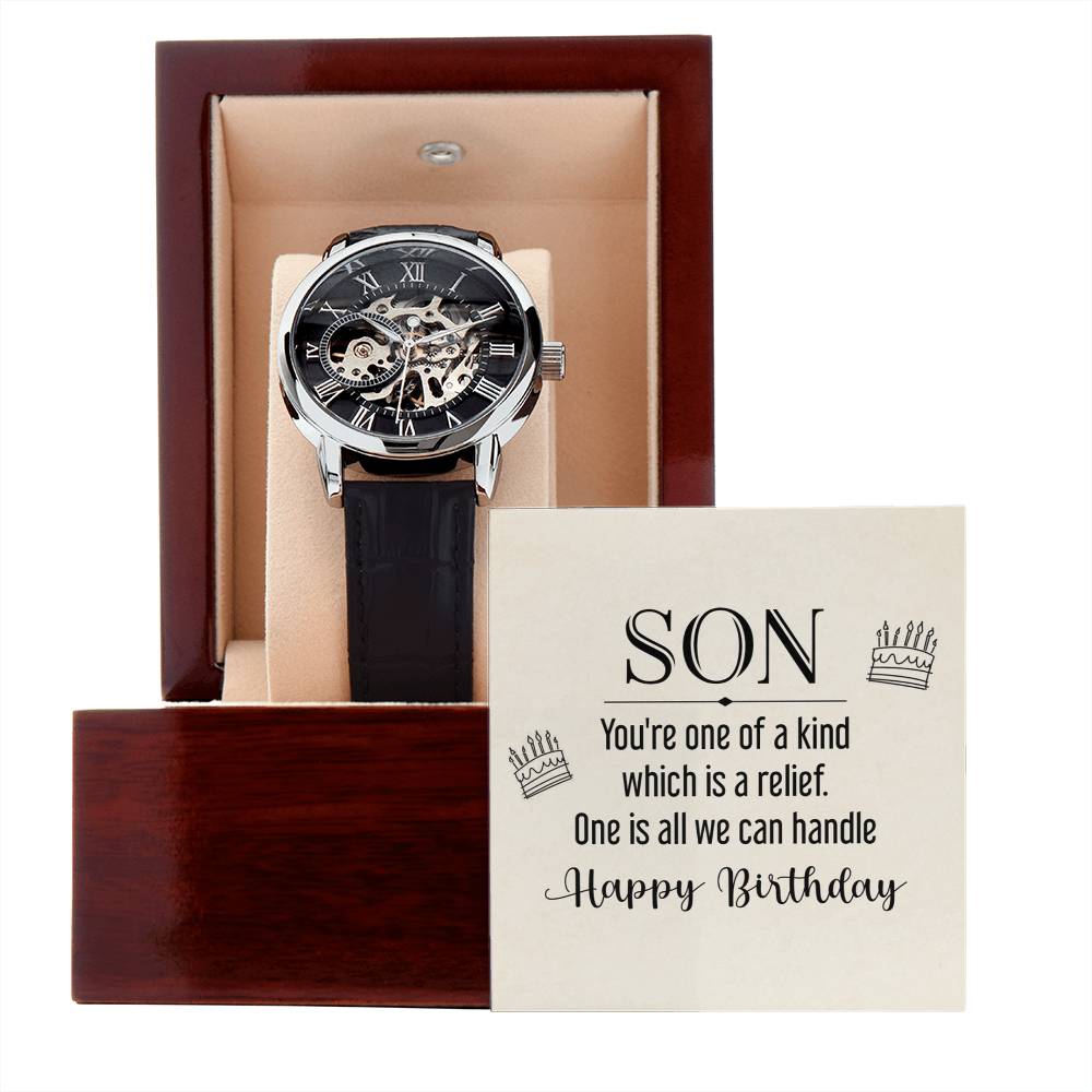 To My Son, One of a Kind Openwork Watch