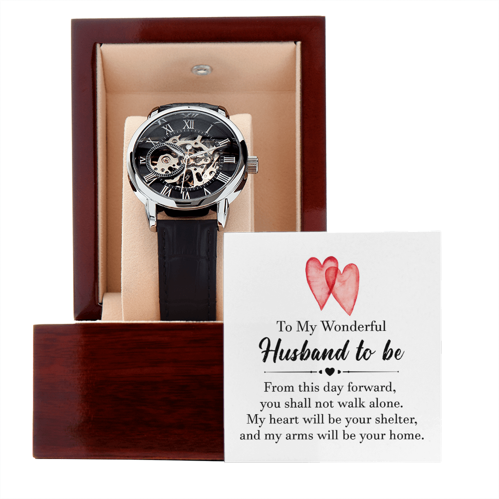 To My Husband-to-Be, Always by Your Side Openwork Watch