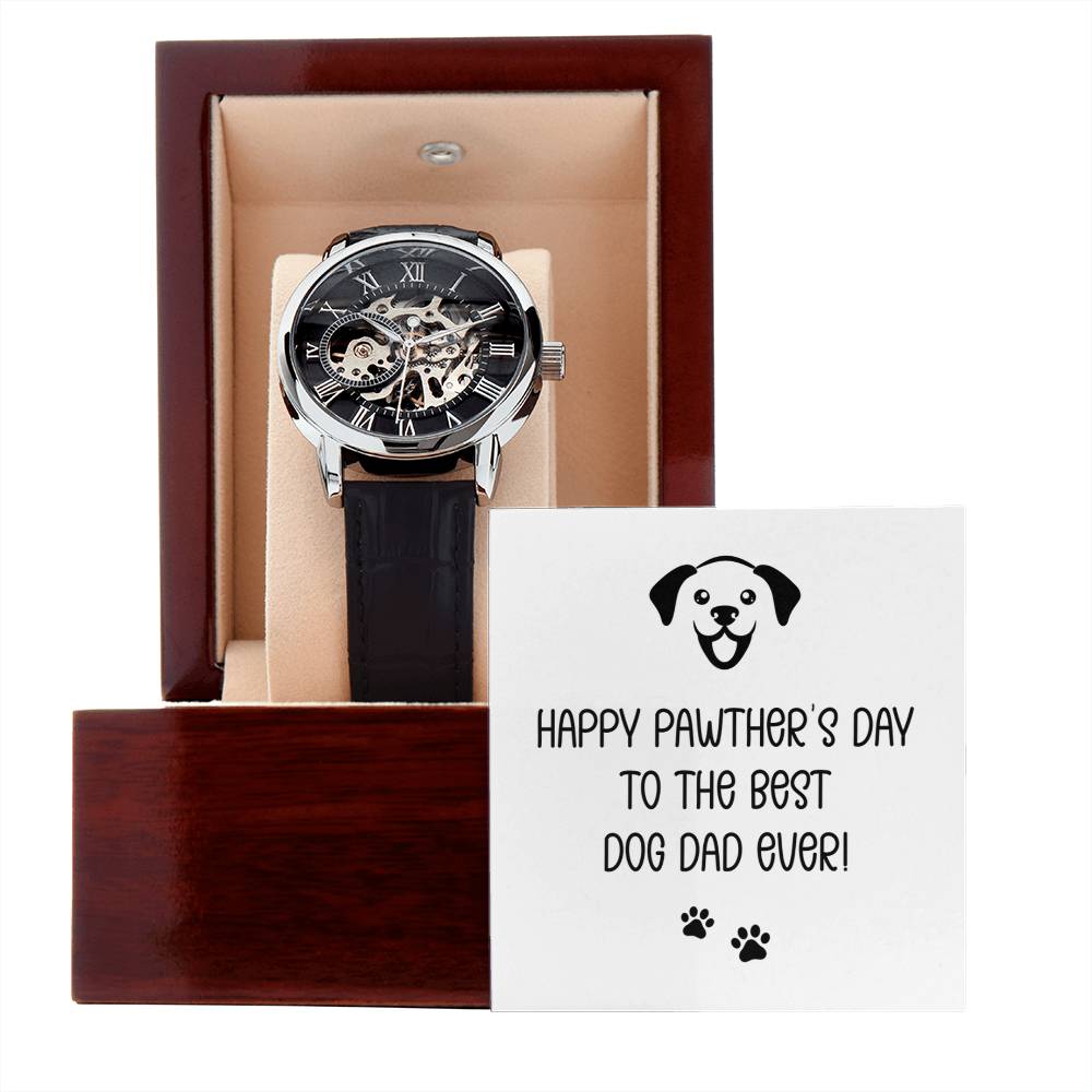 Best Dog Dad Ever Happy Pawther's Day Openwork Watch