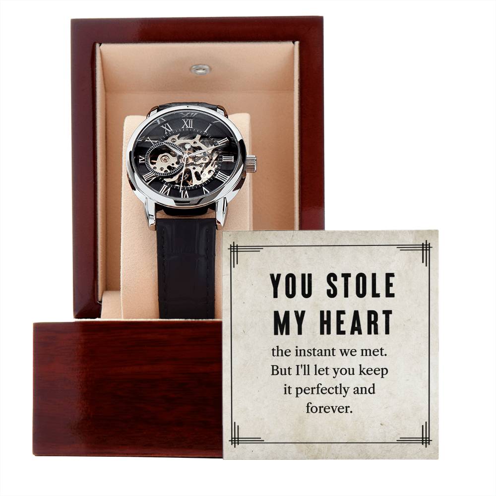 You Stole My Heart Openwork Watch