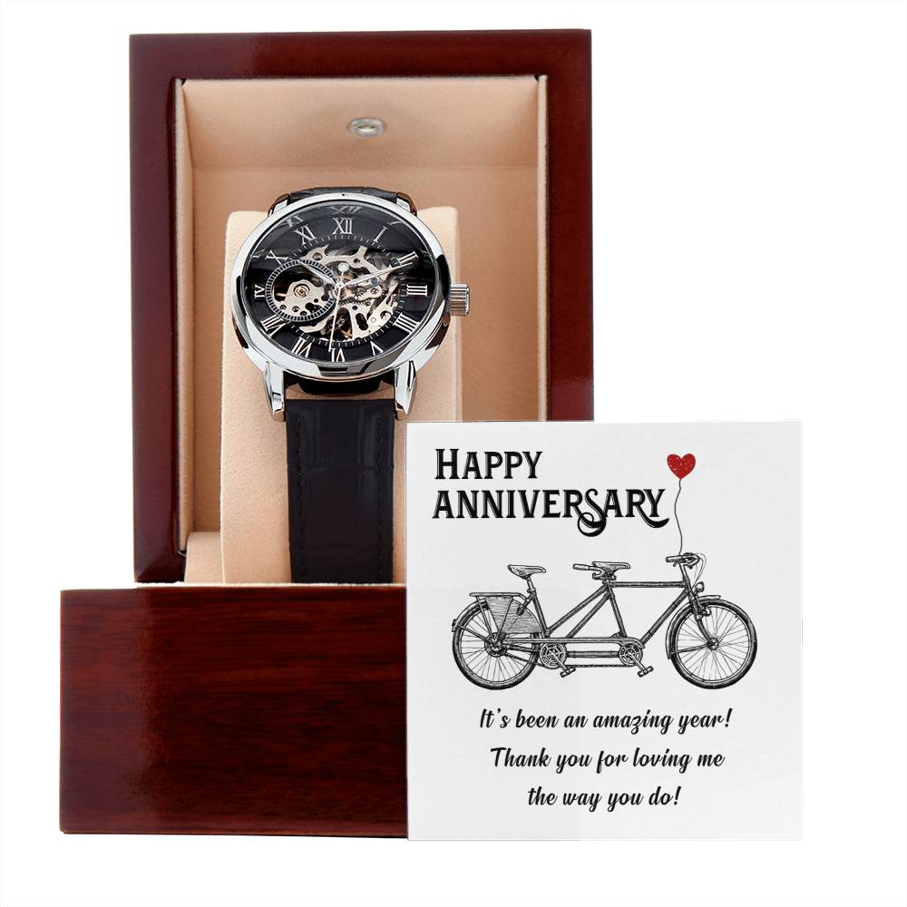 Happy Anniversary, My Bicycle Partner Openwork Watch
