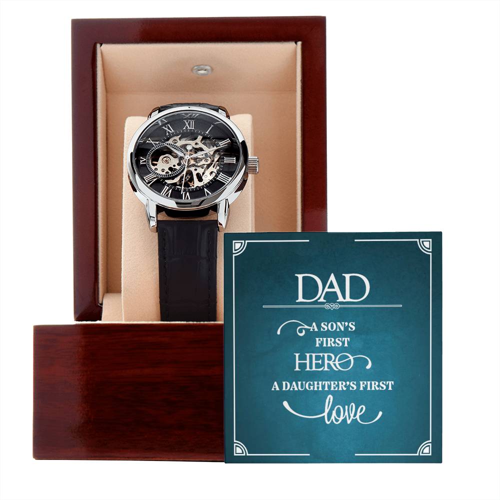 Dad, A Son’s First Hero & Daughter’s First Love Openwork Watch