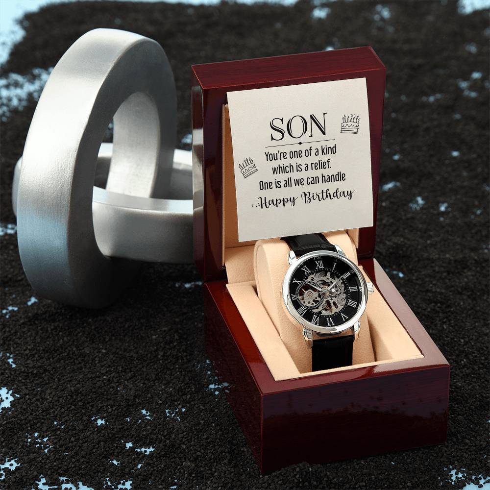 To My Son, One of a Kind Openwork Watch