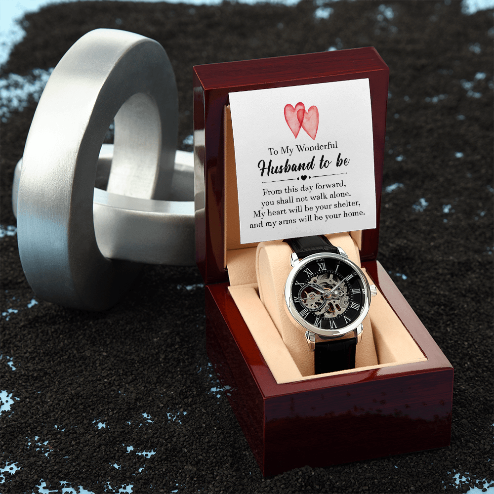 To My Husband-to-Be, Always by Your Side Openwork Watch
