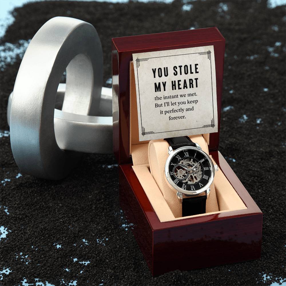 You Stole My Heart Openwork Watch