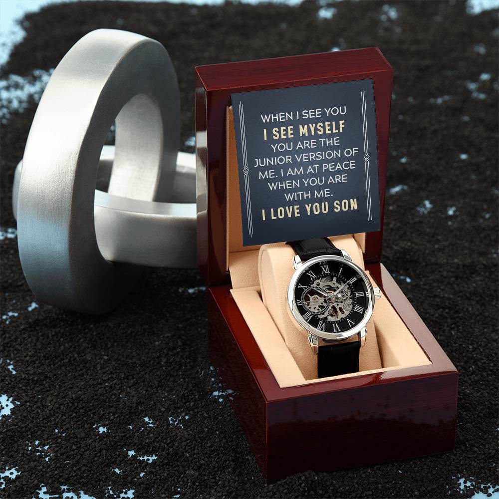 To My Son, When I See You I See Myself Openwork Watch