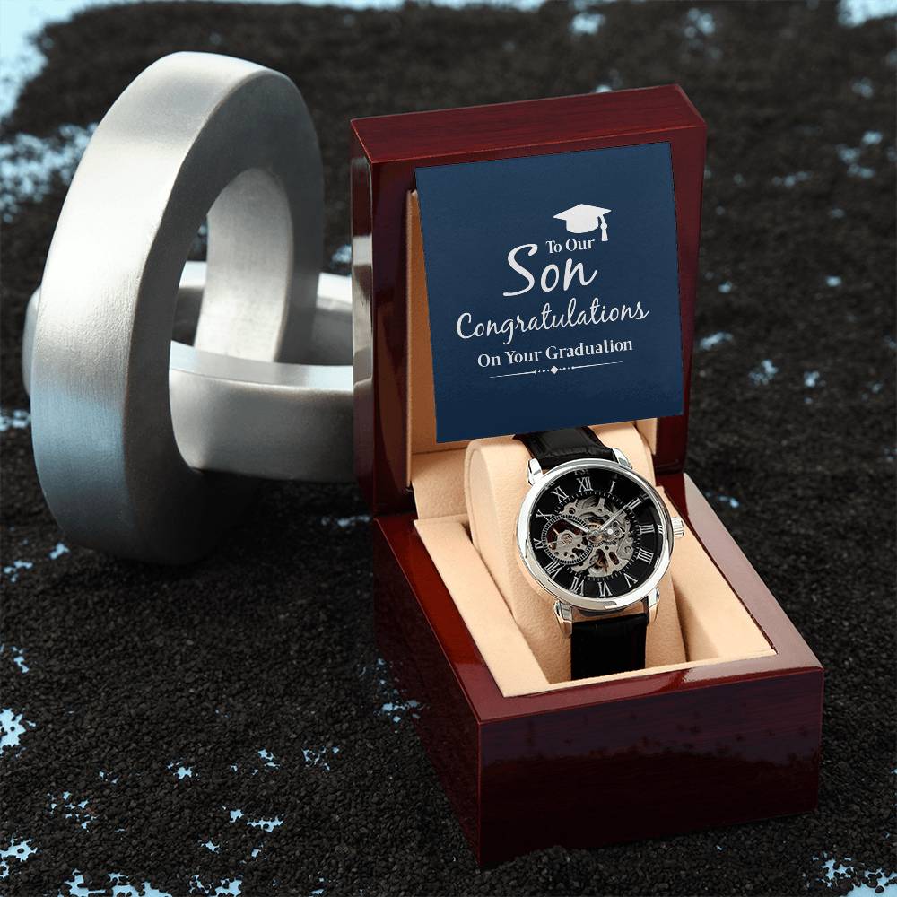To My Son, Congratulations on Your Graduation Openwork Watch