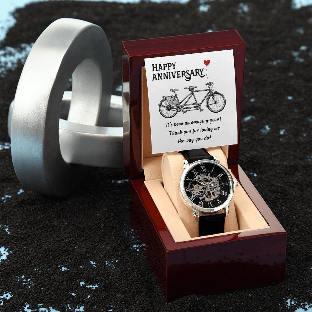 Happy Anniversary, My Bicycle Partner Openwork Watch