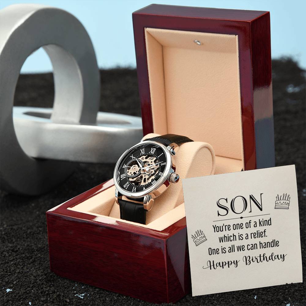 To My Son, One of a Kind Openwork Watch