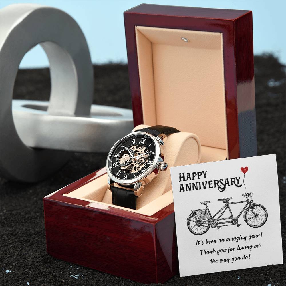 Happy Anniversary, My Bicycle Partner Openwork Watch