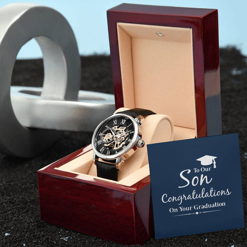 To My Son, Congratulations on Your Graduation Openwork Watch