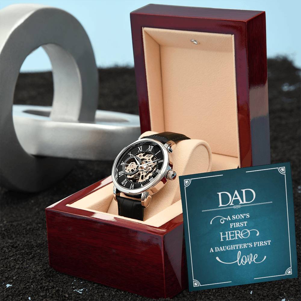 Dad, A Son’s First Hero & Daughter’s First Love Openwork Watch