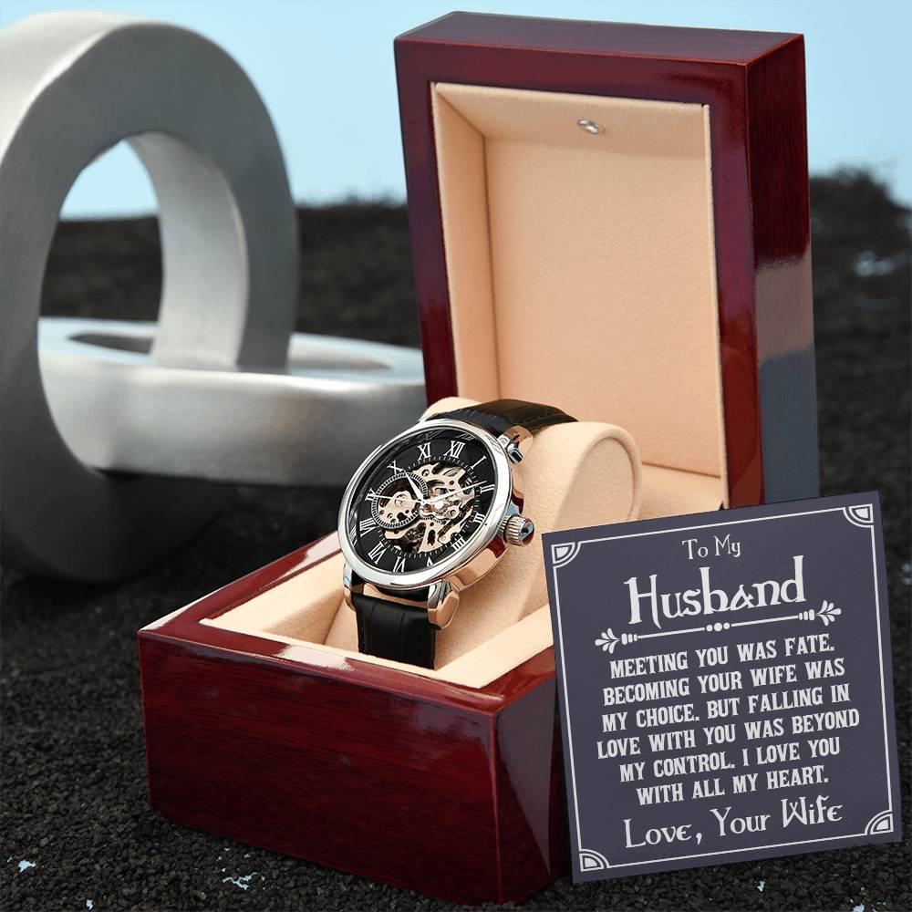 To My Husband, Meeting You Was Fate Openwork Watch