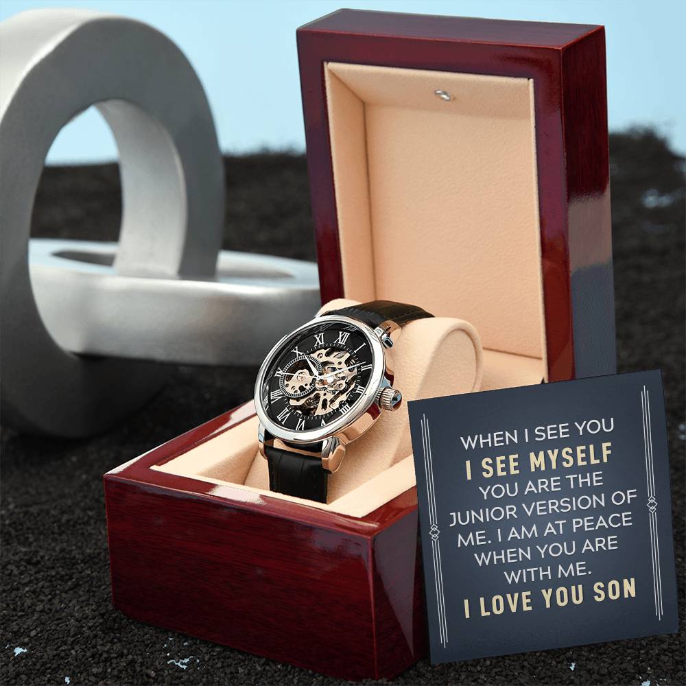 To My Son, When I See You I See Myself Openwork Watch