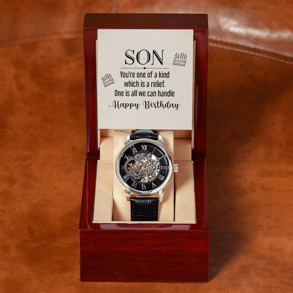 To My Son, One of a Kind Openwork Watch