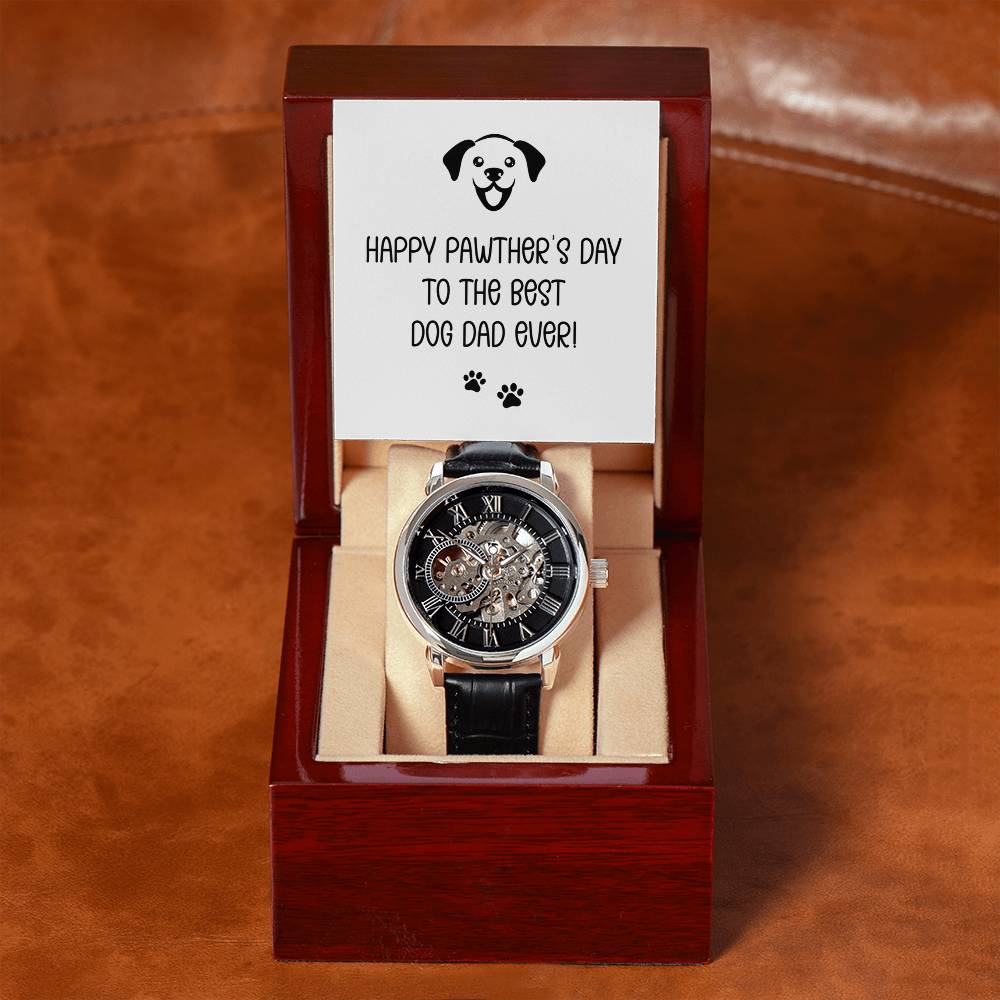 Best Dog Dad Ever Happy Pawther's Day Openwork Watch