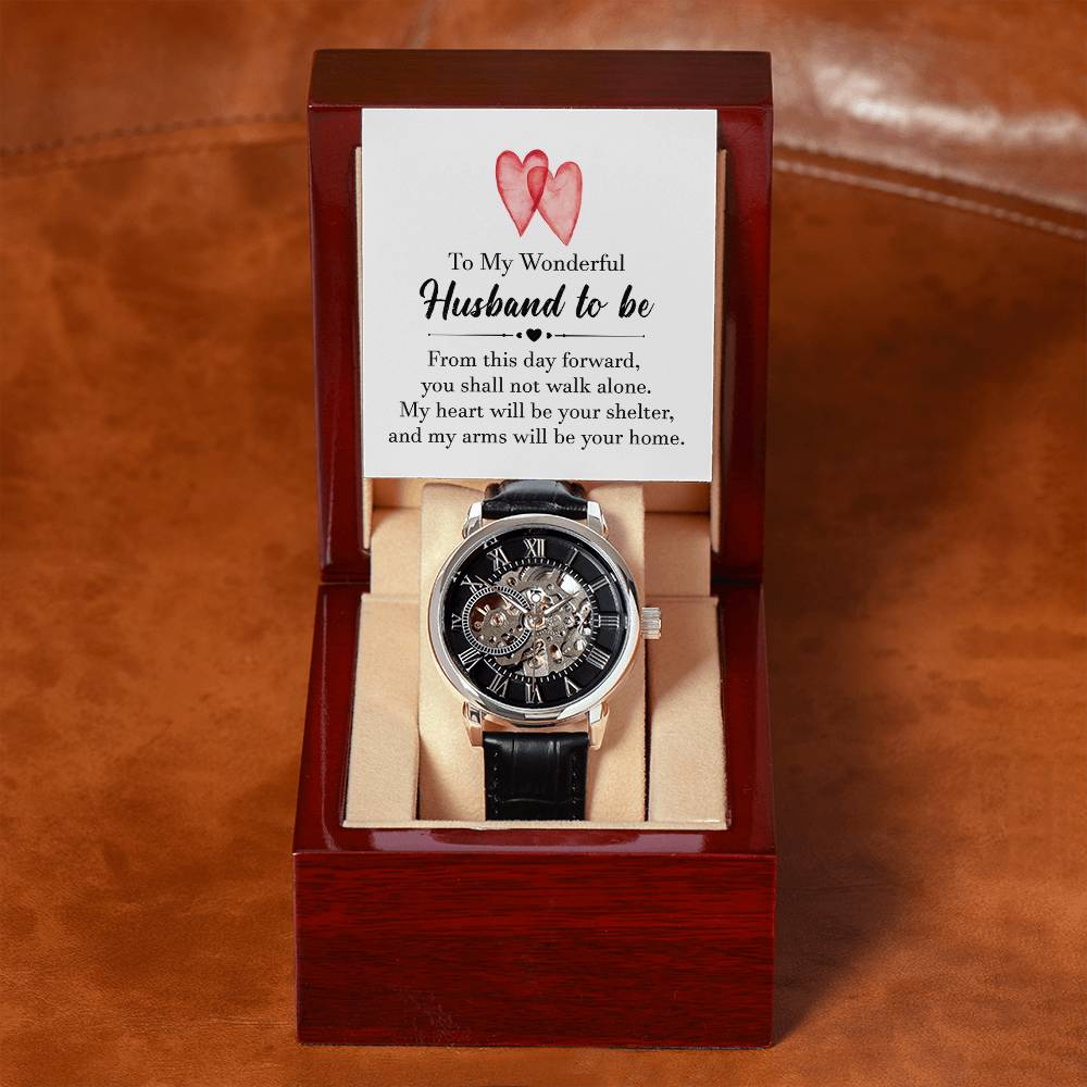 To My Husband-to-Be, Always by Your Side Openwork Watch