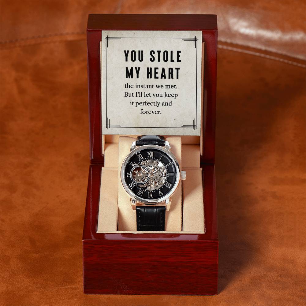 You Stole My Heart Openwork Watch