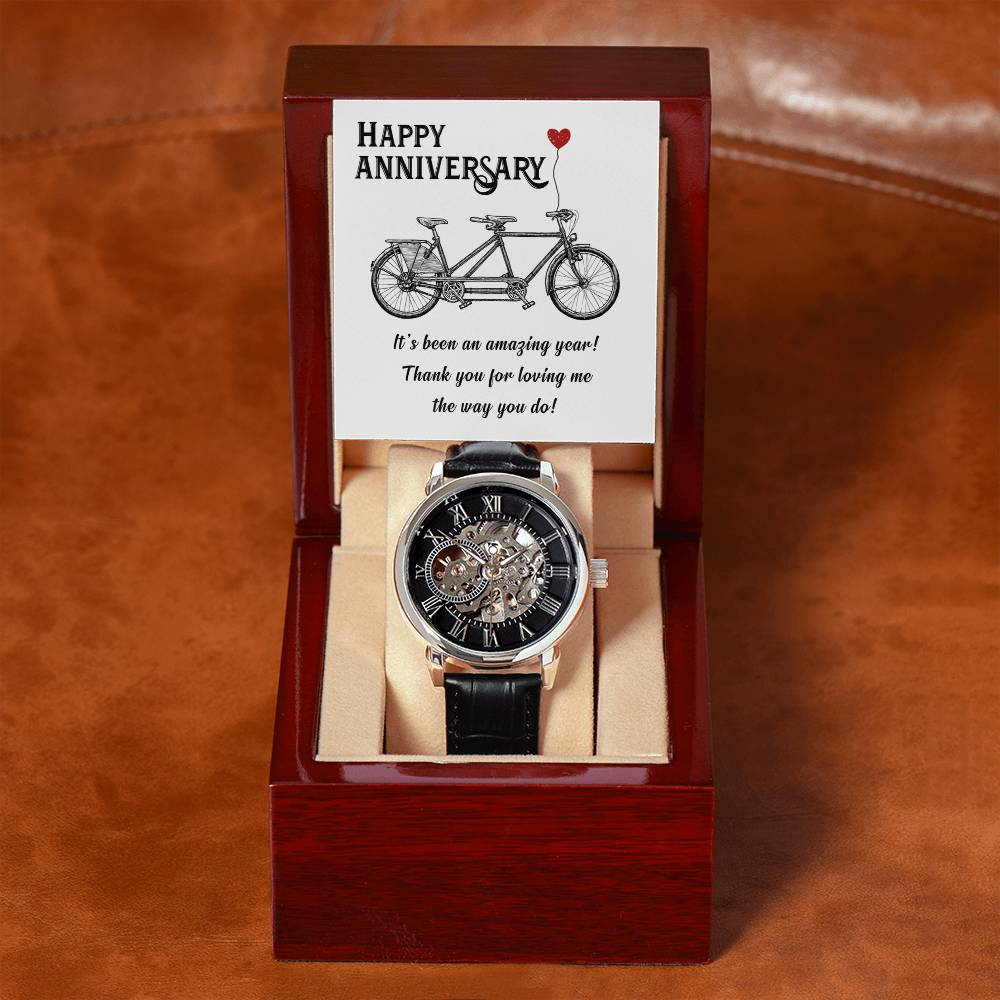 Happy Anniversary, My Bicycle Partner Openwork Watch