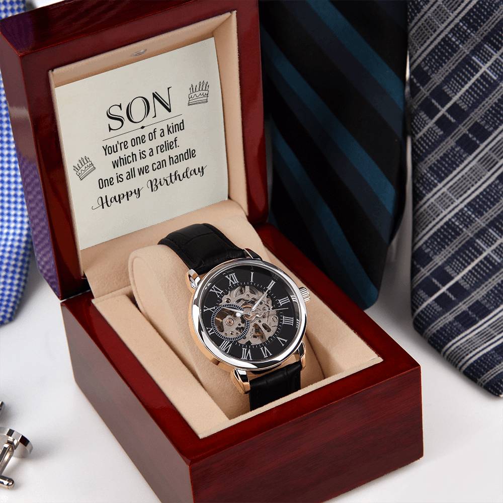 To My Son, One of a Kind Openwork Watch
