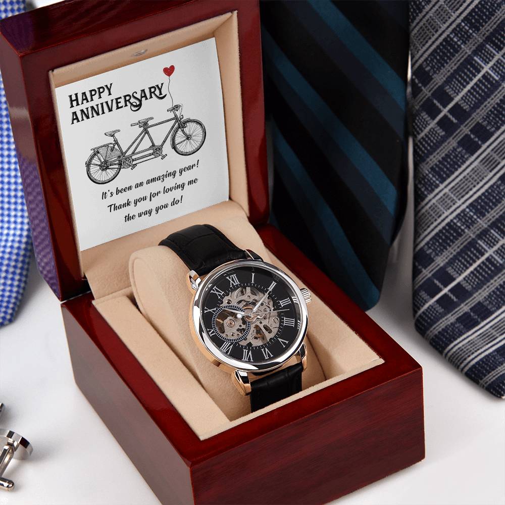 Happy Anniversary, My Bicycle Partner Openwork Watch