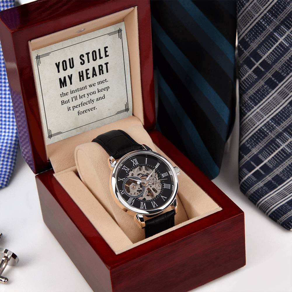 You Stole My Heart Openwork Watch