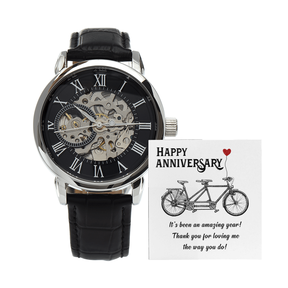 Happy Anniversary, My Bicycle Partner Openwork Watch