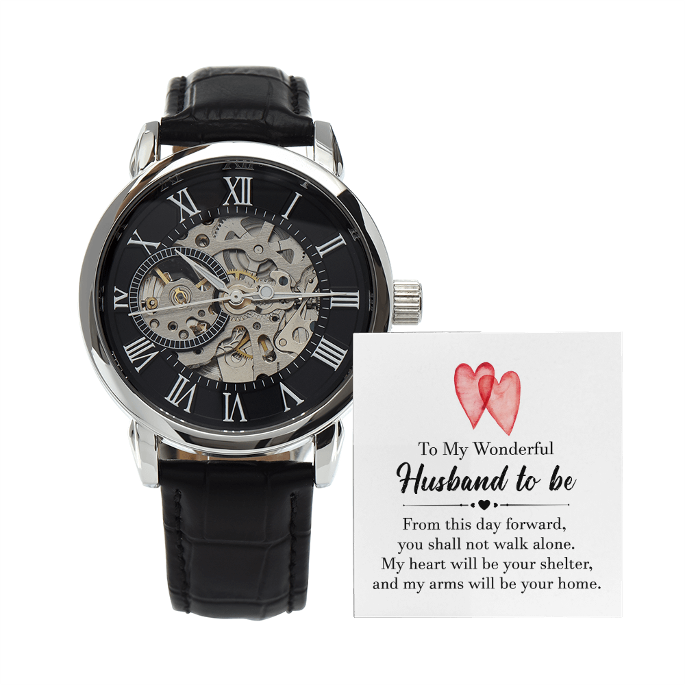To My Husband-to-Be, Always by Your Side Openwork Watch