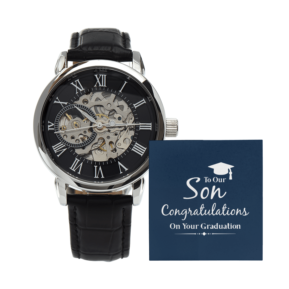 To My Son, Congratulations on Your Graduation Openwork Watch