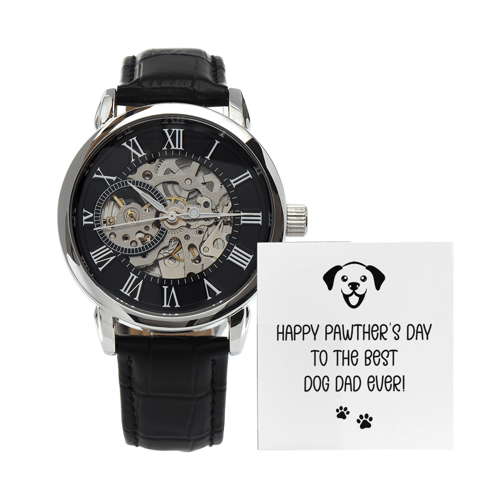 Best Dog Dad Ever Happy Pawther's Day Openwork Watch