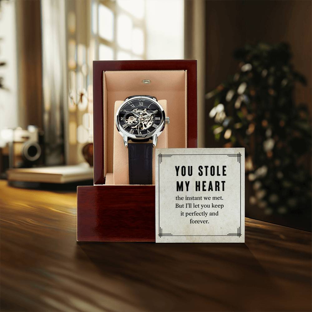 You Stole My Heart Openwork Watch