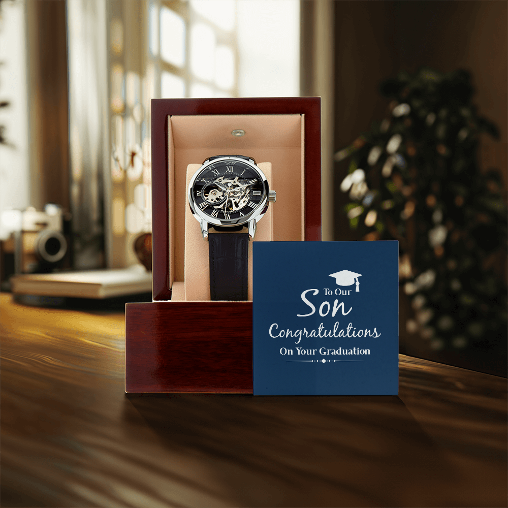 To My Son, Congratulations on Your Graduation Openwork Watch