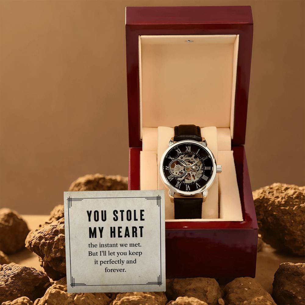 You Stole My Heart Openwork Watch
