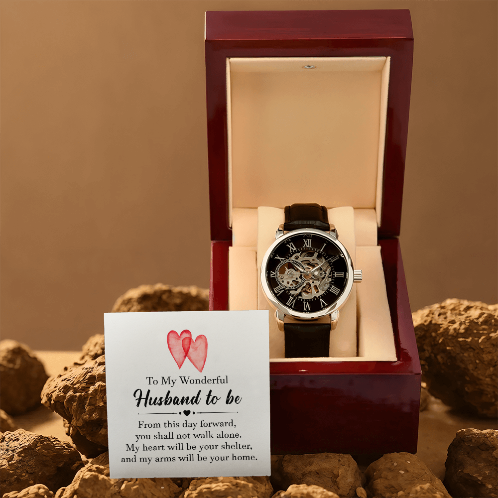 To My Husband-to-Be, Always by Your Side Openwork Watch