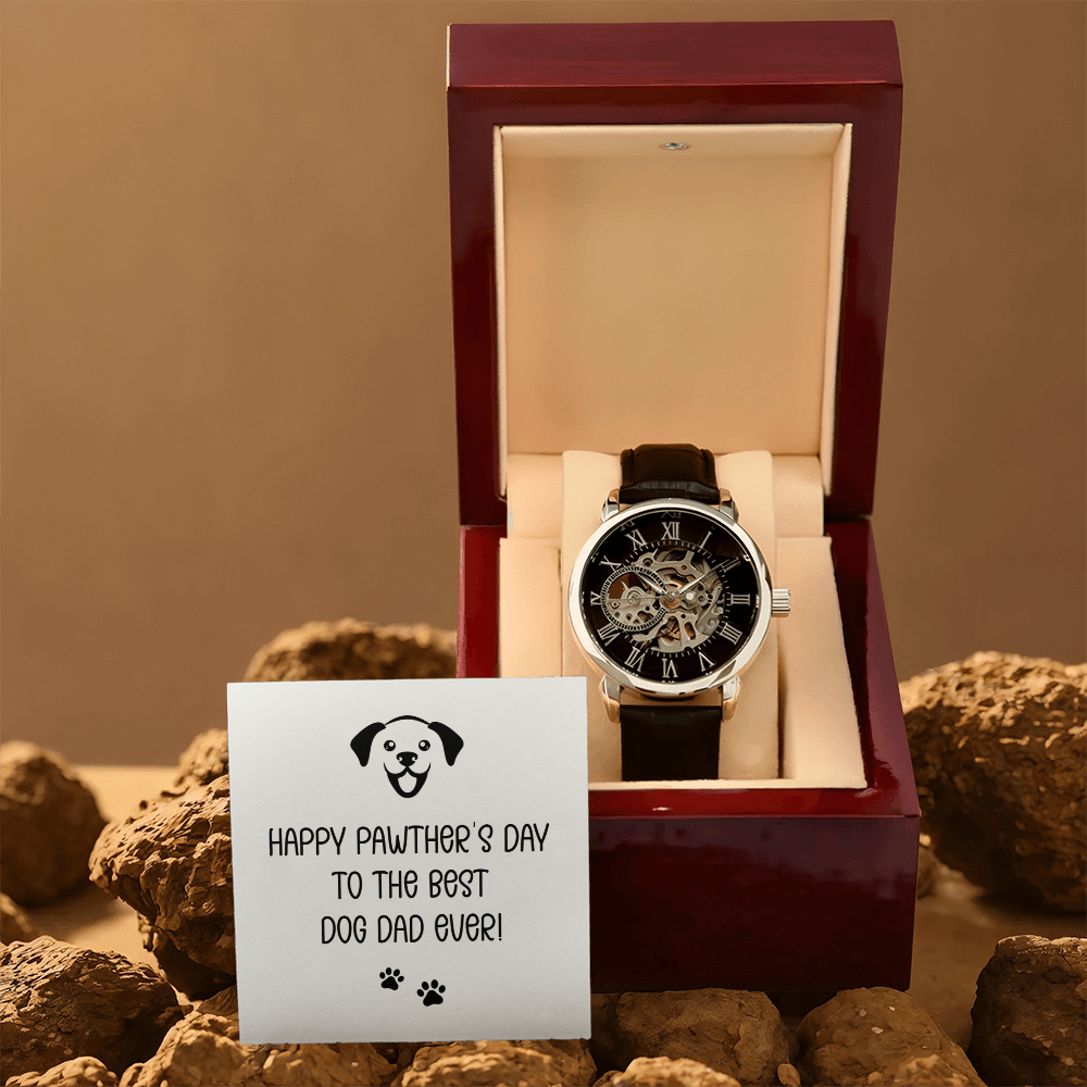 Best Dog Dad Ever Happy Pawther's Day Openwork Watch