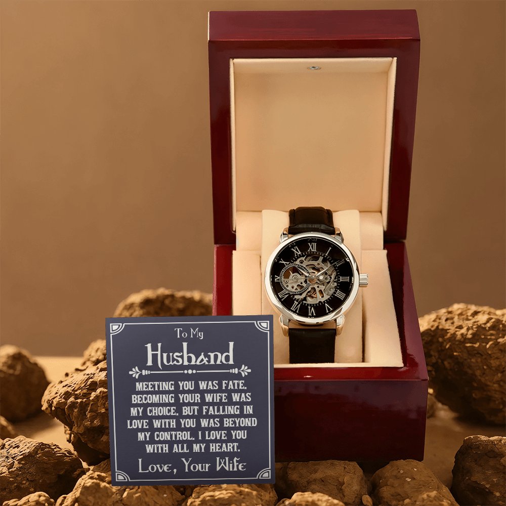 To My Husband, Meeting You Was Fate Openwork Watch