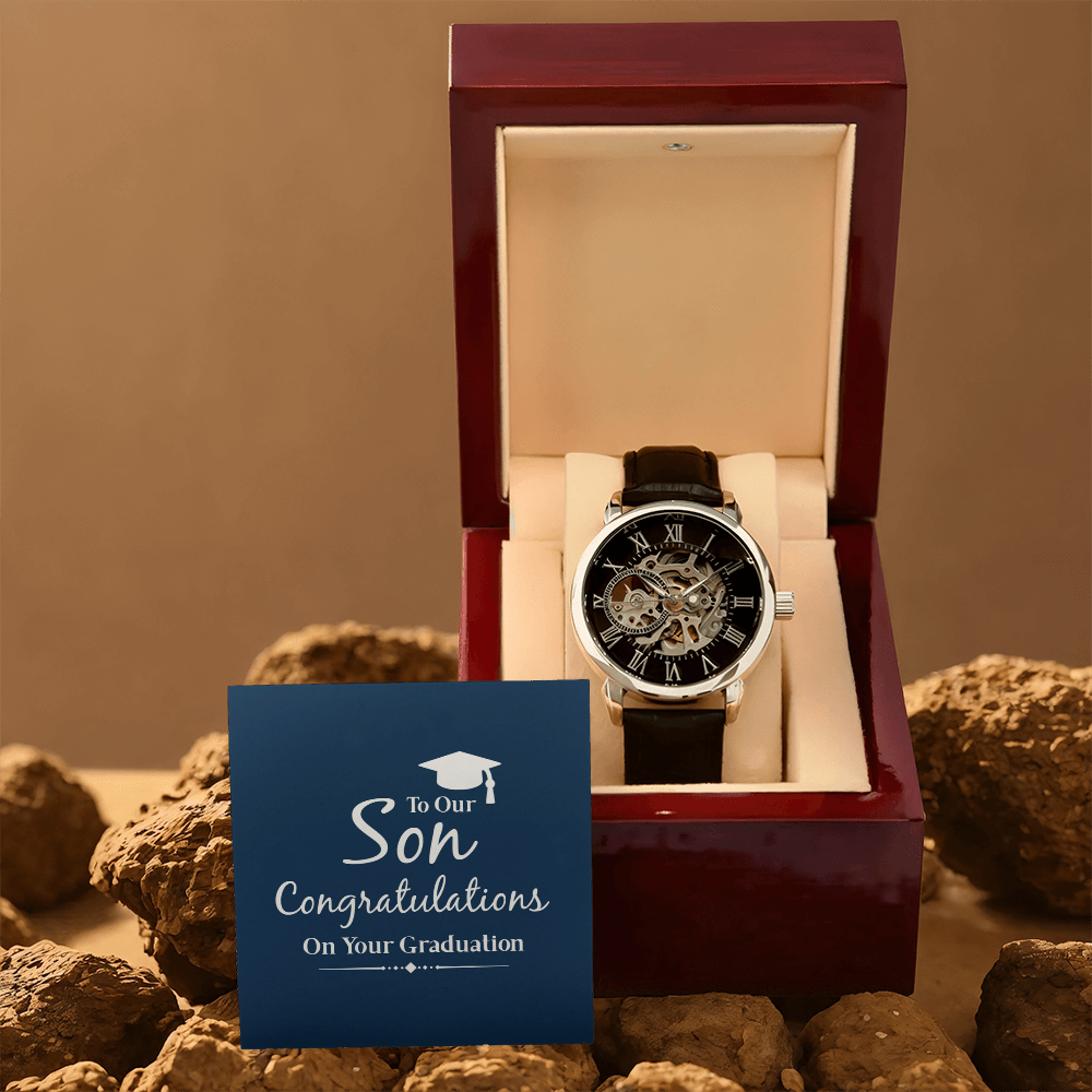 To My Son, Congratulations on Your Graduation Openwork Watch