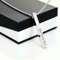 4-Sided Stick Necklace - Engraved