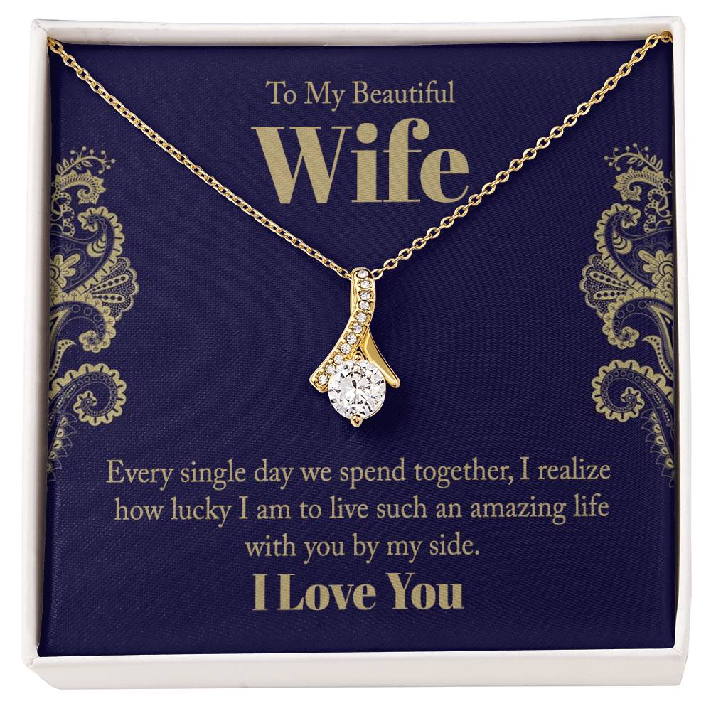 To My Beautiful Wife Alluring Beauty Necklace