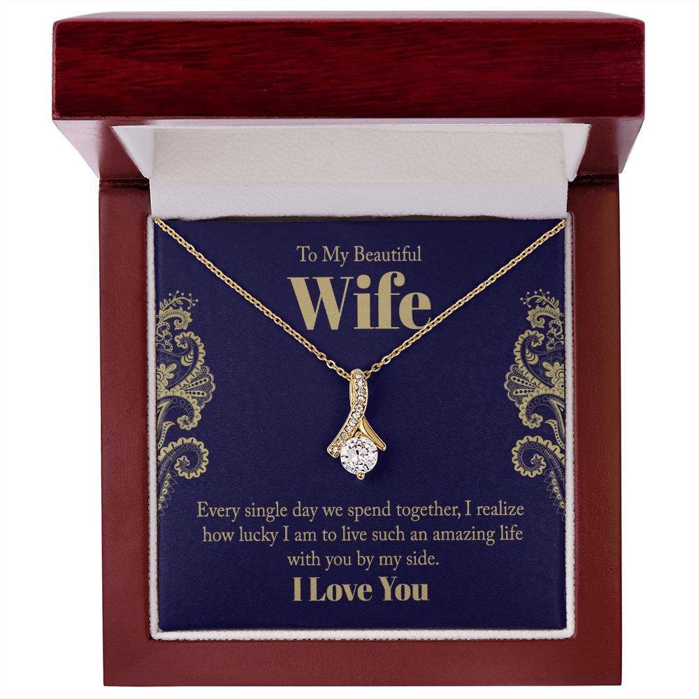 To My Beautiful Wife Alluring Beauty Necklace