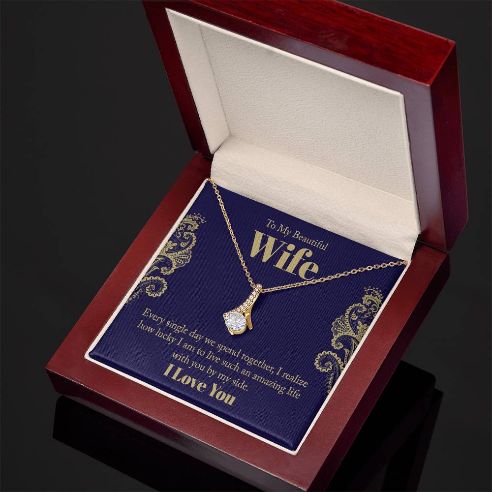 To My Beautiful Wife Alluring Beauty Necklace