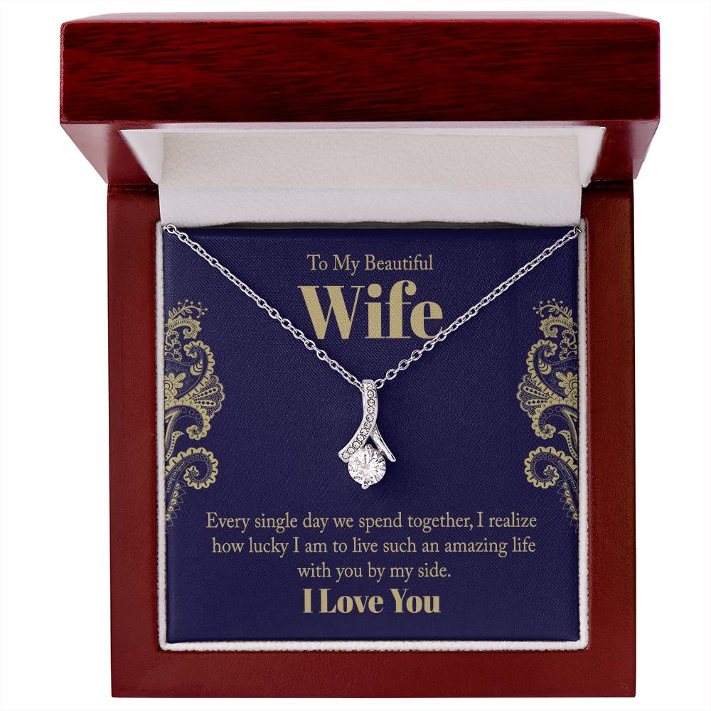 To My Beautiful Wife Alluring Beauty Necklace