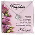To My Daughter Raising You Has Been My Greatest Joy Love Knot Necklace