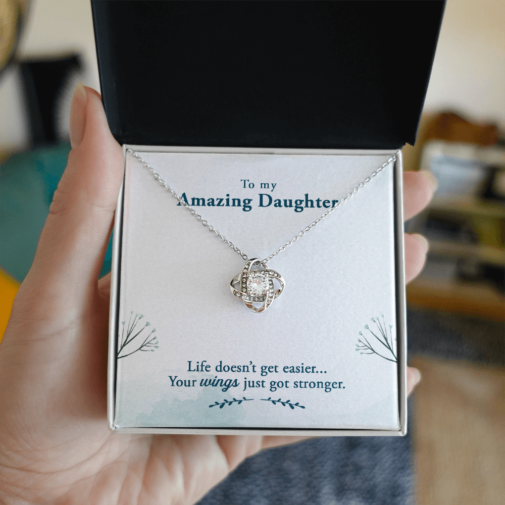 Love Knot Necklace - Yellow & White Gold Variants