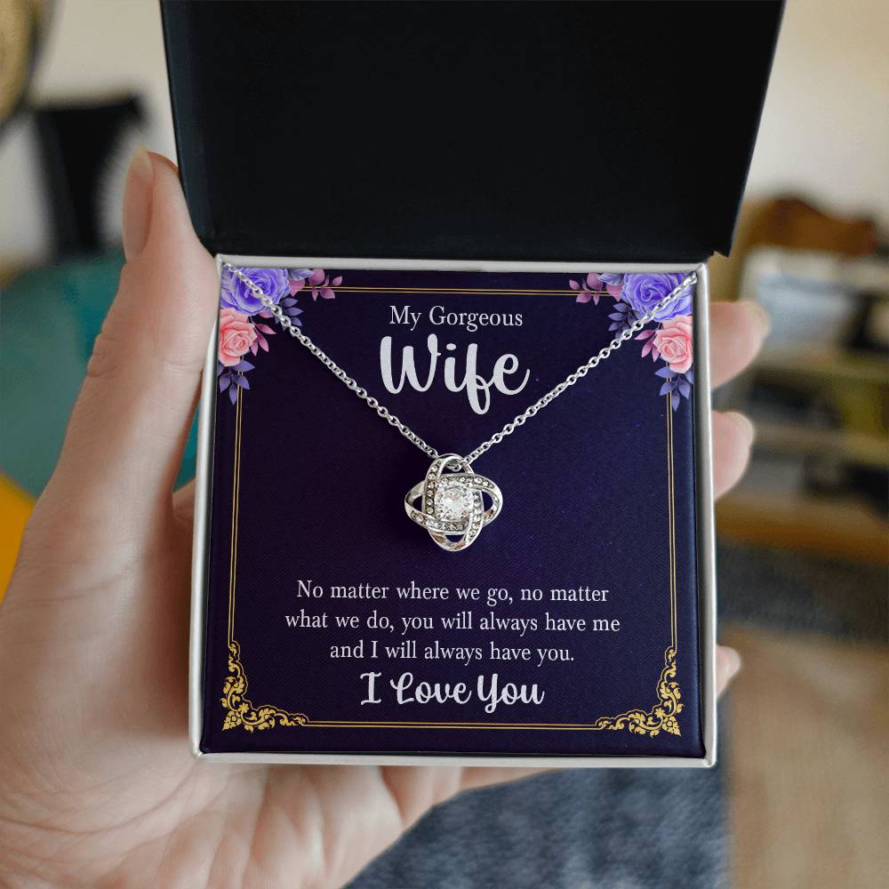 Love Knot Necklace - Yellow & White Gold Variants