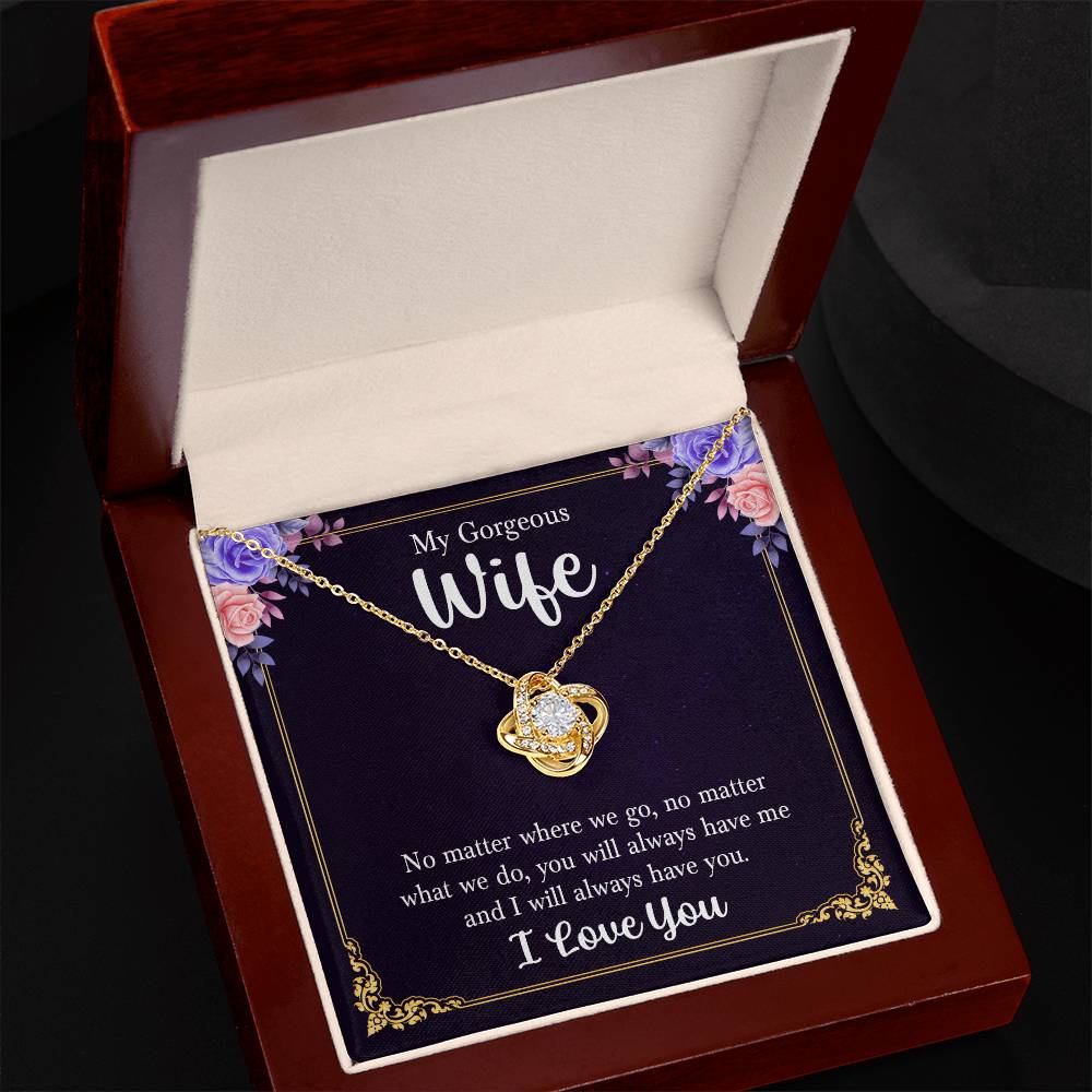 Love Knot Necklace - Yellow & White Gold Variants
